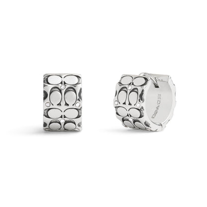 COACH - arete acolchados para mujer