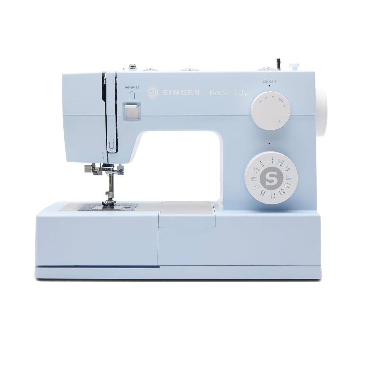 SINGER Máquina de coser de alta velocidad 4423 Meltwater Blue con kit de accesorios, motor fuerte con potencia de perforación mejorada, 97 aplicaciones de puntadas, marco de metal completo, ojal de 1