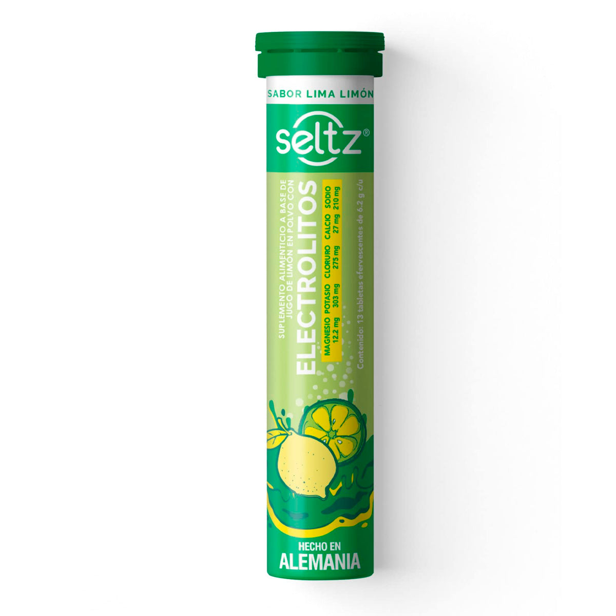 SELTZ Kit Electrolitos Tableta Efervescente, Sabores fresa kiwi más lima limón, 26 Tabletas, 2 Pack