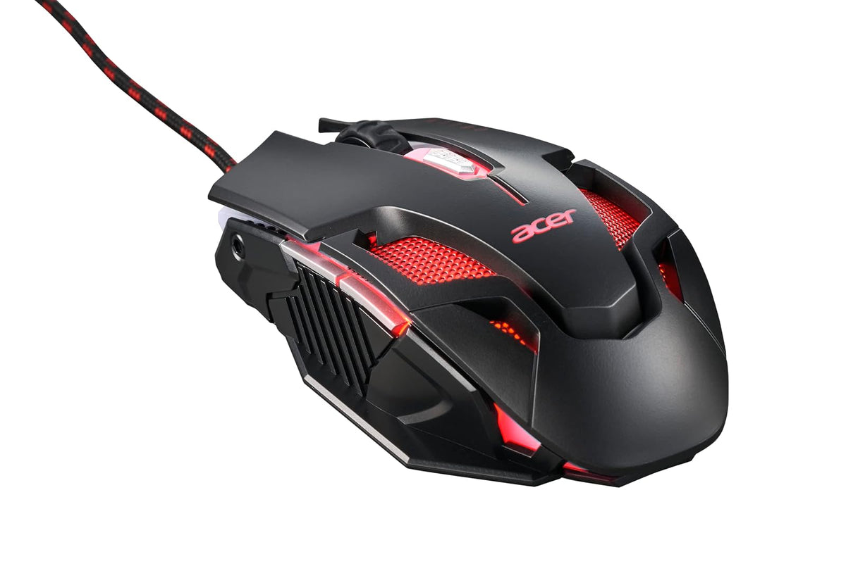 acer Mouse Nitro Gaming | Hasta 7200 dpi, conexión USB, 7 luces RGB