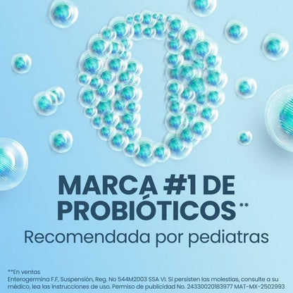 Enterogermina probióticos 2 billones, vial sin refrigeración, 20 ampolletas.