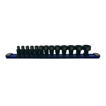 Astro Tools 78113 - Enchufes de impacto nano de perfil bajo de 13 piezas de 1/4", sistema métrico