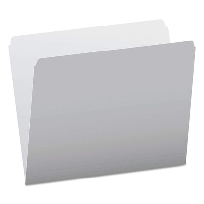 Pendaflex 152GRA - Carpetas de archivo de colores, corte recto, pestaña superior, letra, gris/gris claro (caja de 100)