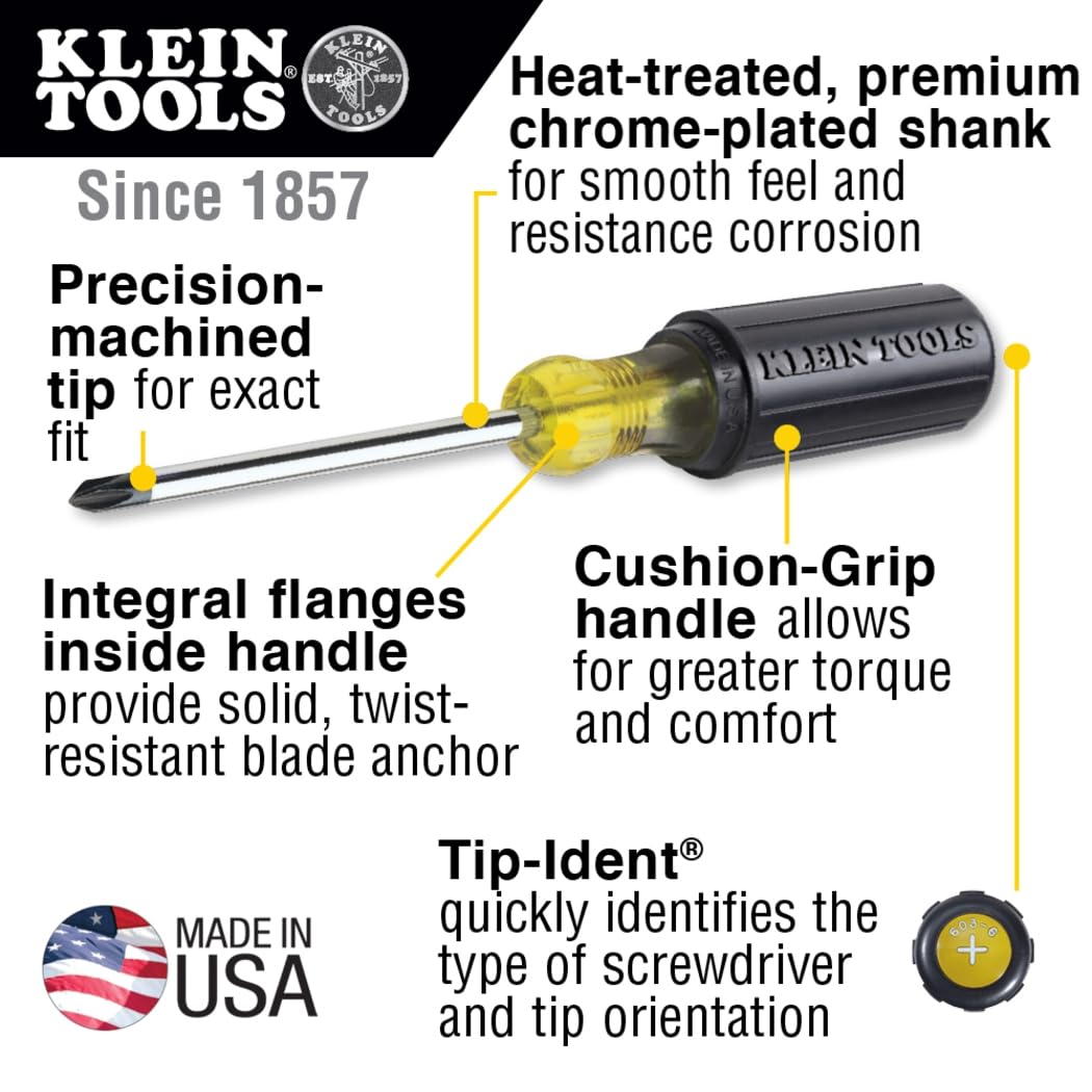 Klein Tools 85076 Juego, 7 Desarmadores con Mango Acojinado