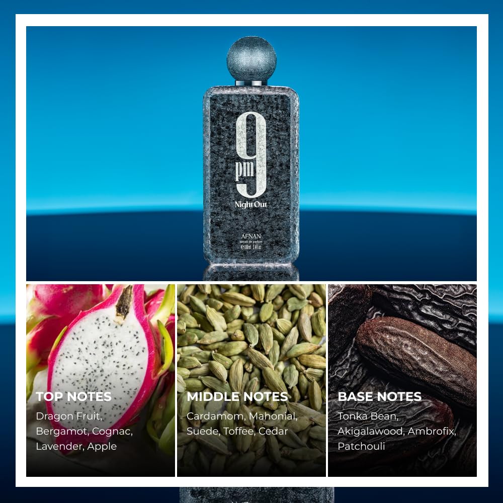 AFNAN 9PM "NIGHT OUT" U 3.4 EXTRAIT DE PARFUM SPRAY