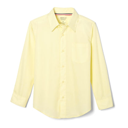 French Toast Camisa de Vestir Manga Larga de Popelina para Niño - 7 - Amarillo
