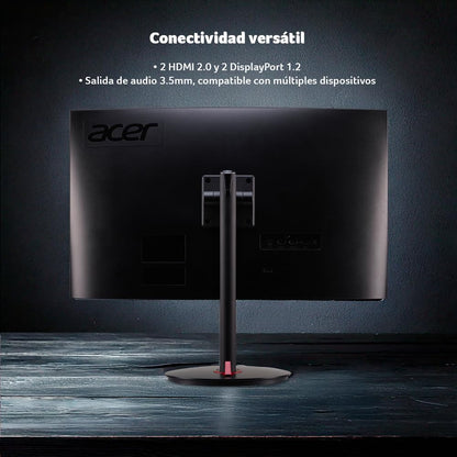 Acer Nitro XZ270 X2bmiiphx Monitor Gamer Curvo de 27 Pulgadas | FHD 1920 x 1080, panel VA, 240 Hz, 1 ms, curva 1500R, AMD FreeSync Premium, HDMI y DisplayPort