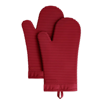 KitchenAid - Juego de 2 Manoplas de Horno de Silicona Acanaladas - 7.5"x13" - Pimentón ahumado