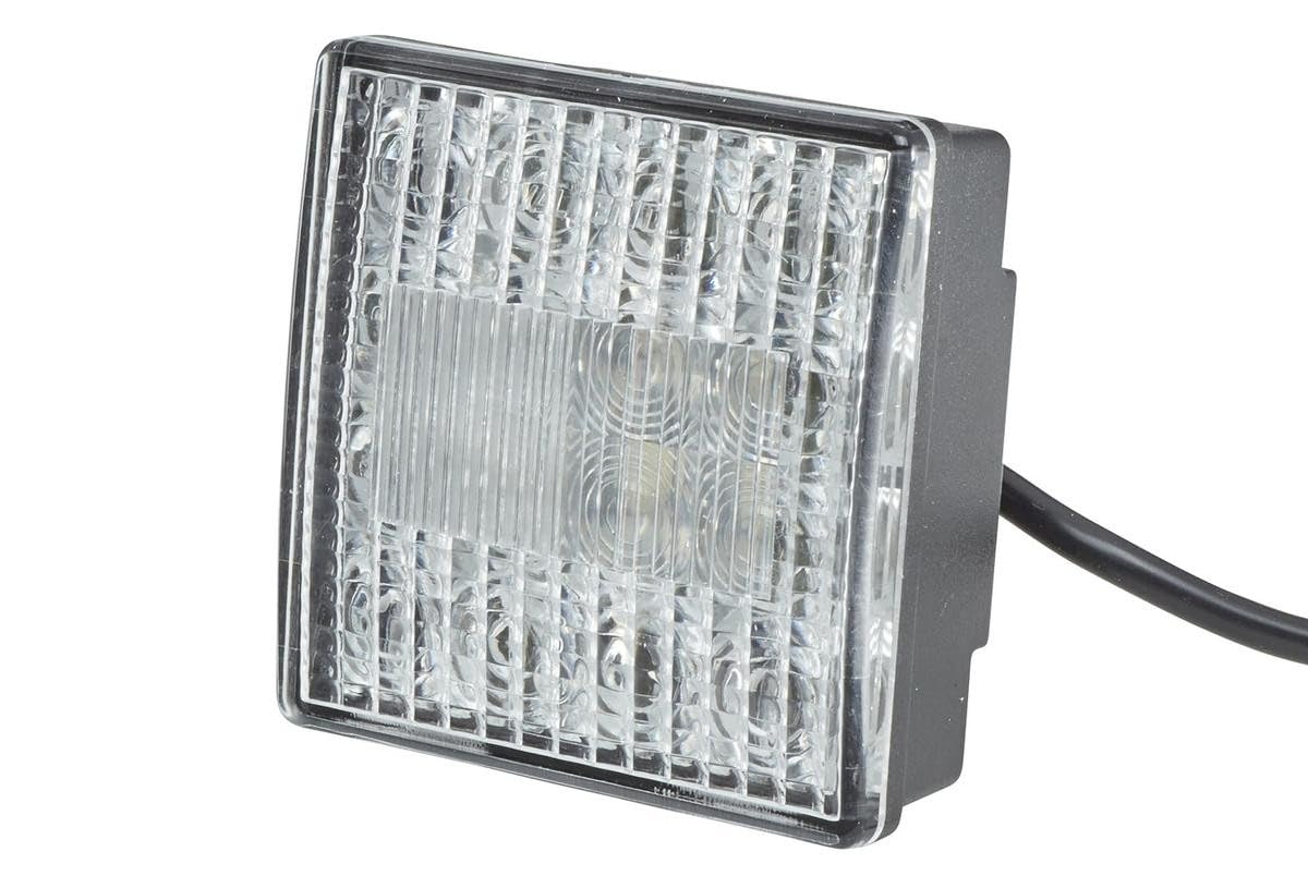 HELLA Luz de Marcha LED 24 V 80 x 80 x 33.7 mm, Rojo, 2ZR 357 029-151