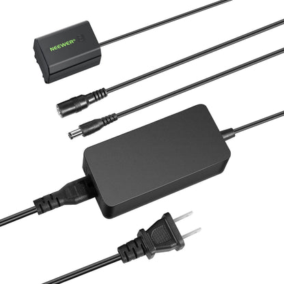 NEEWER Kit Acoplador de Batería Ficticia con Adaptador de Corriente para Cámara - para NP-FZ100