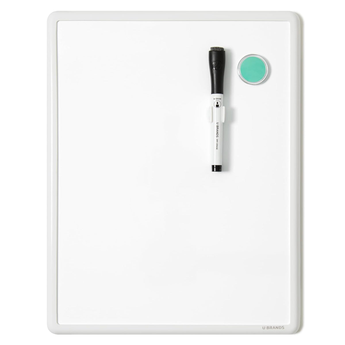U Brands Contempo - Pizarrón magnético de borrado en seco, pulgadas, armazón blanco, 252U00-04, Sencillo, Blanco, 11 X 14