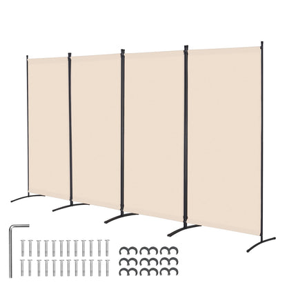 VEVOR Biombo Separador de Ambientes de 3464 x 1840 x 520 mm, Separador de Ambientes para Oficina, Dormitorio, Beige