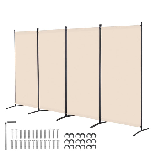 VEVOR Biombo Separador de Ambientes de 3464 x 1840 x 520 mm, Separador de Ambientes para Oficina, Dormitorio, Beige