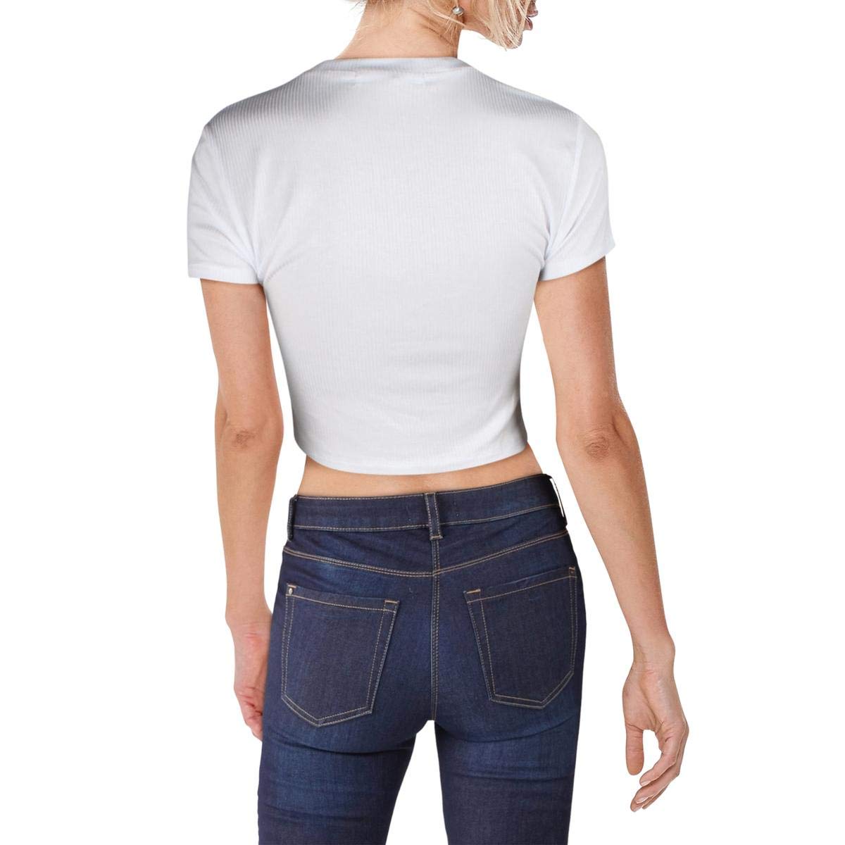 BCBGeneration Parte Superior de Punto Recortada. Camisa para Mujer