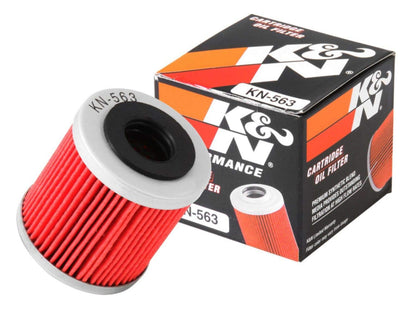 K&N KN-563 Filtro de Aceite para Motocicleta Alto Rendimiento Premium Compatible con Prilia Derbi Husqvarna, Multi