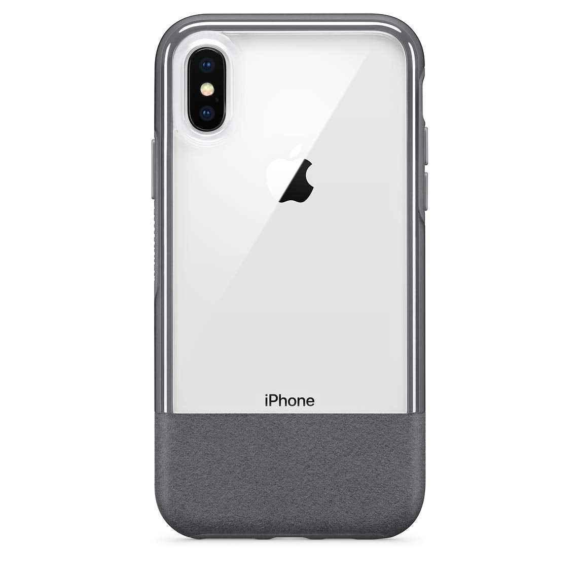 Otterbox Clear & Felt Case for iPhone XS - Lucent Storm (Clear/Castlerock/Pewter)