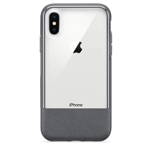 Otterbox Clear & Felt Case for iPhone XS - Lucent Storm (Clear/Castlerock/Pewter)