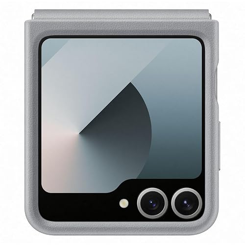 Samsung Galaxy Flip6 Flap Vegan Leather Case Color: Gris