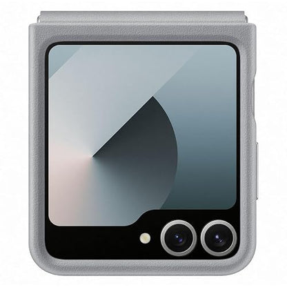 Samsung Galaxy Flip6 Flap Vegan Leather Case Color: Gris