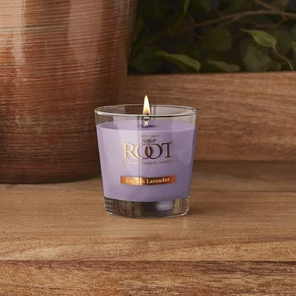 Root Candles Honeycomb Veriglass Scented Beeswax Blend Candle, Small, English Lavender