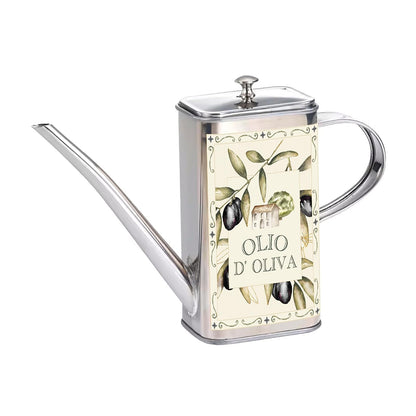 Fox Run - Dispensador de aceite de oliva de acero inoxidable con boquilla sin goteo, 16 onzas