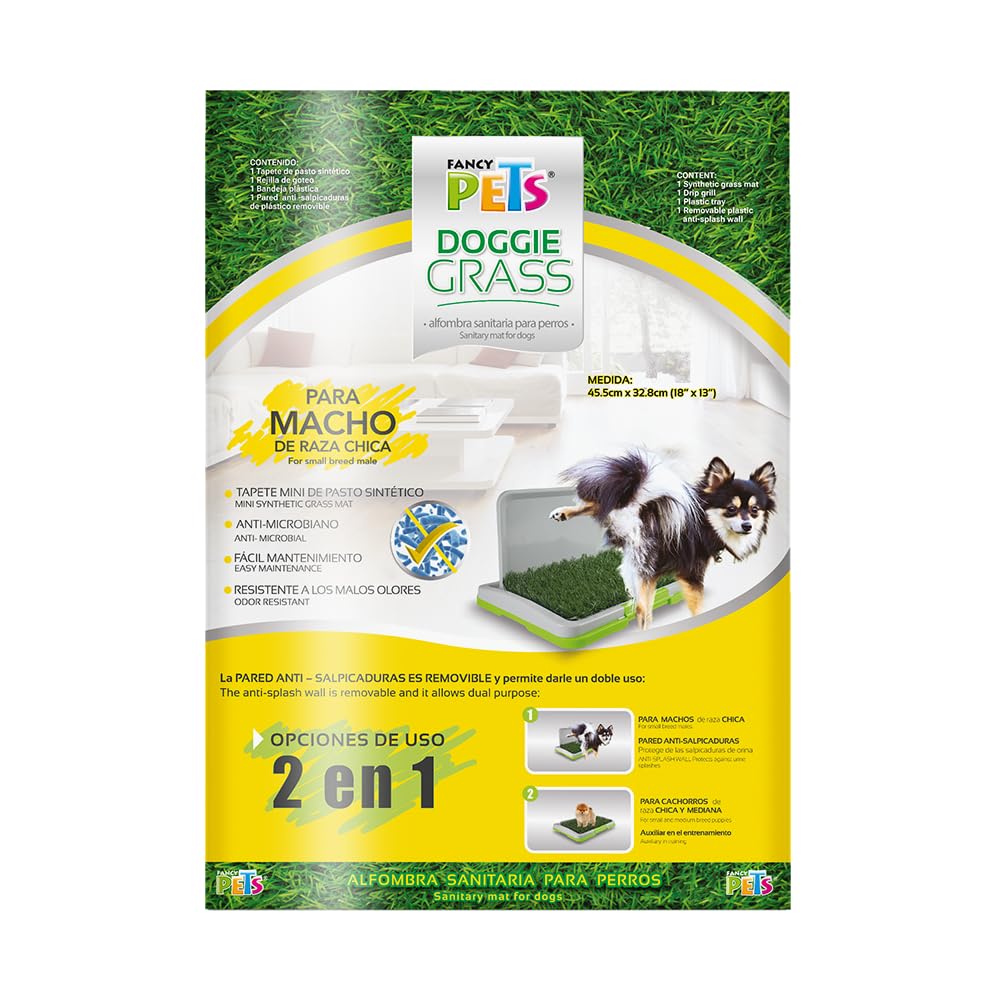 Fancy Pets Tapete Entrenador Doggie Grass para Perros Machos de Tamaño Mini