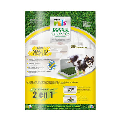 Fancy Pets Tapete Entrenador Doggie Grass para Perros Machos de Tamaño Mini
