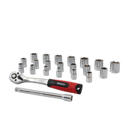 MIKEL´S Juego de Dados y Matraca 3/8” 21 Piezas