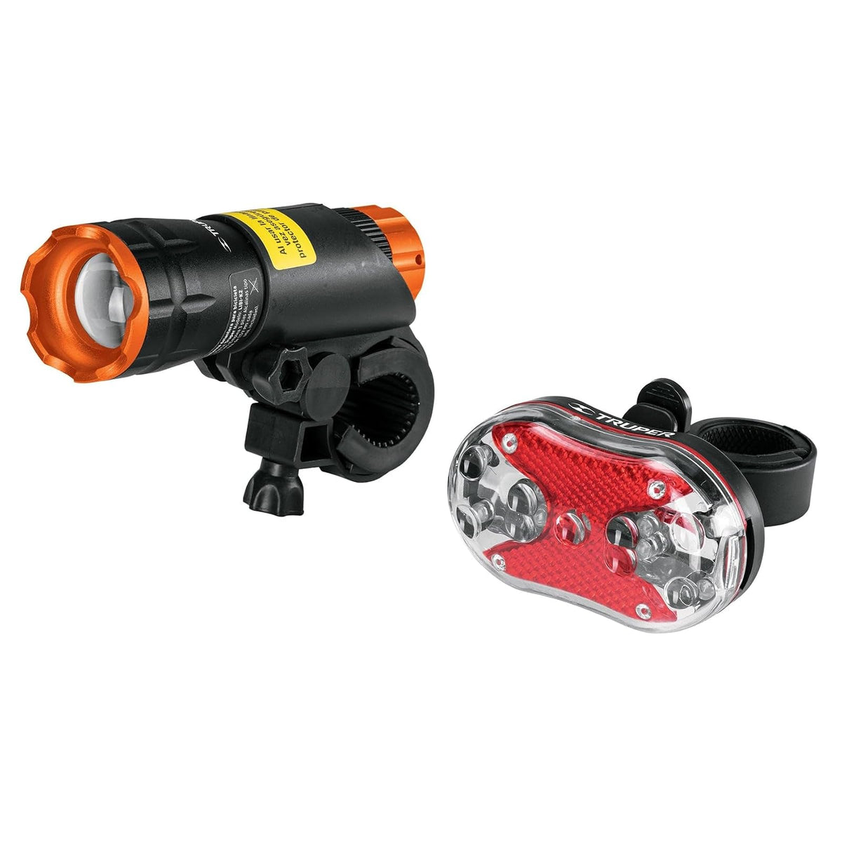 Truper LIBI-K2, Juego de Linterna Delantera y Trasera para Bicicleta