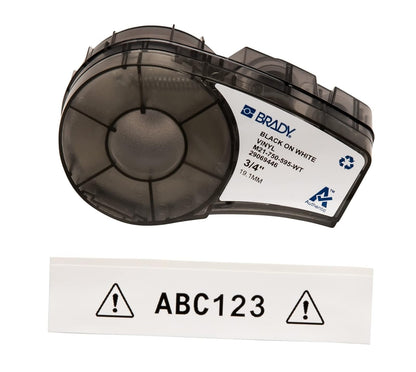 Brady M21 Cinta de Vinilo para Etiquetadora BMP21, Colores y Anchos Surtidos - M21-750-595-WT - .75"