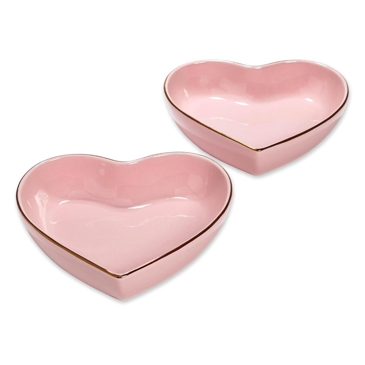 Paris Hilton Juego de 2 Platos de Corazón de 20,32 cm Gres