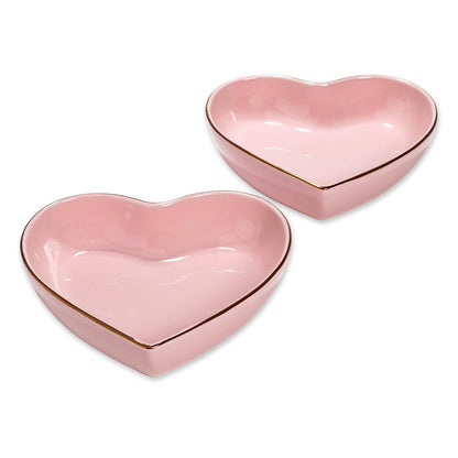 Paris Hilton Juego de 2 Platos de Corazón de 20,32 cm Gres