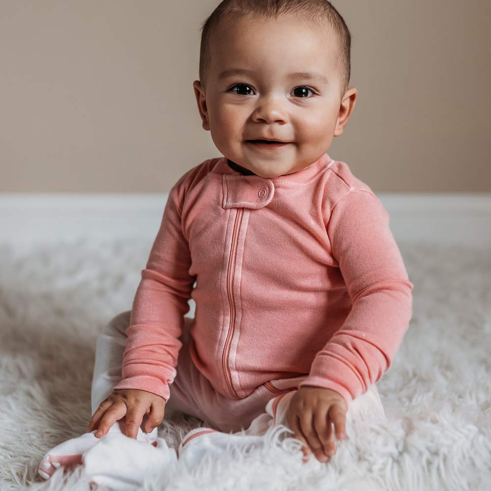 HonestBaby Organic Cotton Footed Sleep & Play Pajamas Mamelucos para bebs y Nios pequeosBebé-Niños