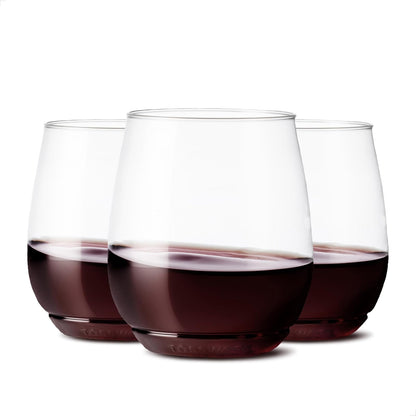 TOSSWARE POP Juego de 24 copas de vino de 14 onzas, calidad premium, reciclables, irrompibles y transparentes