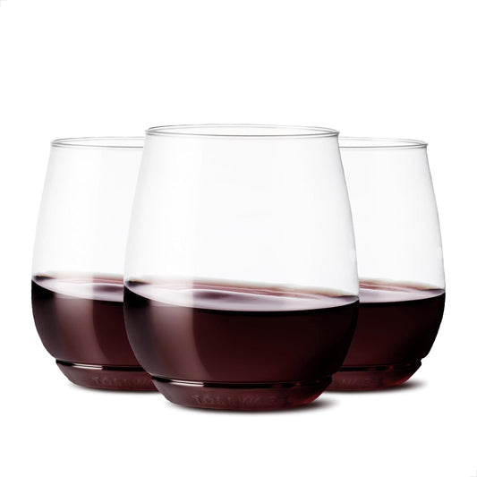 TOSSWARE POP Juego de 24 copas de vino de 14 onzas, calidad premium, reciclables, irrompibles y transparentes