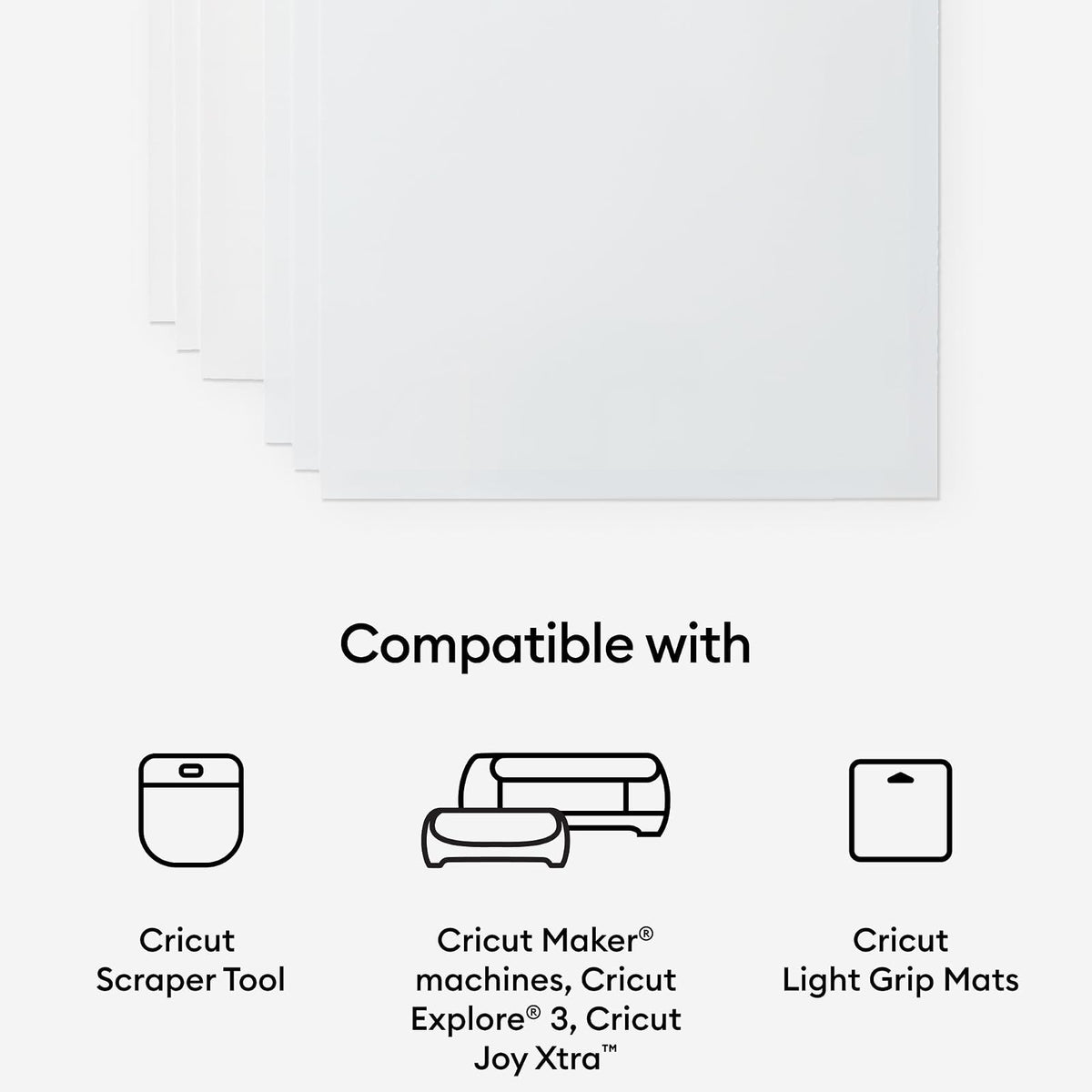 Cricut - Juego de pegatinas impermeables para imprimir, color blanco | Pegatinas imprimibles para impresora de inyección de tinta – Funciona con las máquinas Joy Xtra, Explorer y Maker