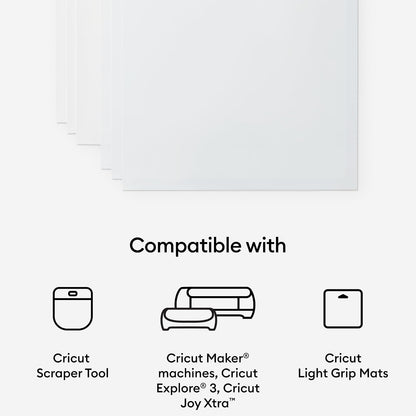 Cricut - Juego de pegatinas impermeables para imprimir, color blanco | Pegatinas imprimibles para impresora de inyección de tinta – Funciona con las máquinas Joy Xtra, Explorer y Maker