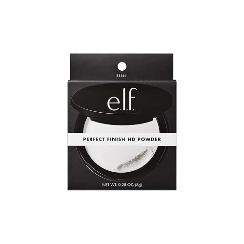 e.l.f. Studio Perfect Finish HD Powder - Translucent Net Wt. 0.28oz (8g) | Elimina Brillo y Difumina la Piel para una Cobertura Natural de Alta Definición, Vegano y Libre de Crueldad Animal