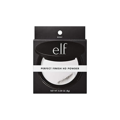 e.l.f. Studio Perfect Finish HD Powder - Translucent Net Wt. 0.28oz (8g) | Elimina Brillo y Difumina la Piel para una Cobertura Natural de Alta Definición, Vegano y Libre de Crueldad Animal