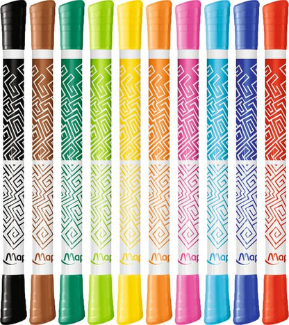 Maped - Color'Peps - Plumones Duo Tip - cja/10 piezas