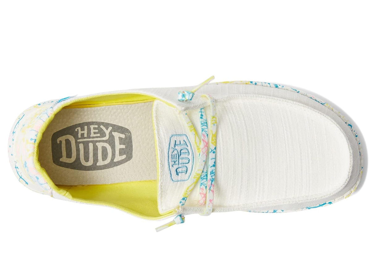 HEYDUDE Mujer Lexi Azul con Rayas | Mocasines Mujer | Zapatos sin Cordones para Mujer | Cómodo y Ligero