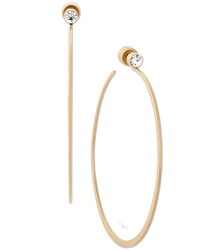 Michael Kors Pendientes de aro de acero inoxidable para mujer