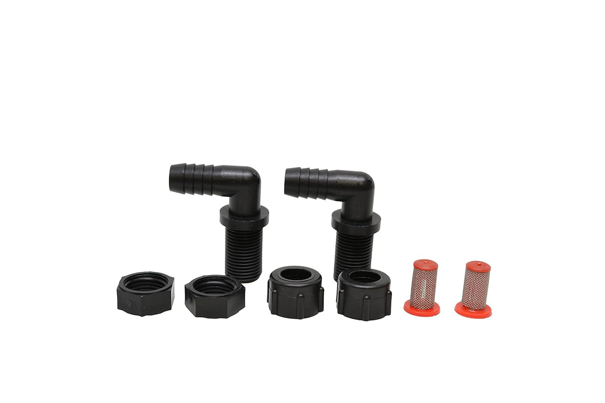 Valley Industries - Kit de cuerpo de boquilla de codo de polipropileno, 11/16 pulgadas MPS x 3/8 pulgadas HB, paquete de 2