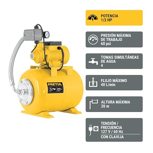 Pretul HIDR-1/2X24P, Bomba hidroneumática 1/2 HP, 24 litros