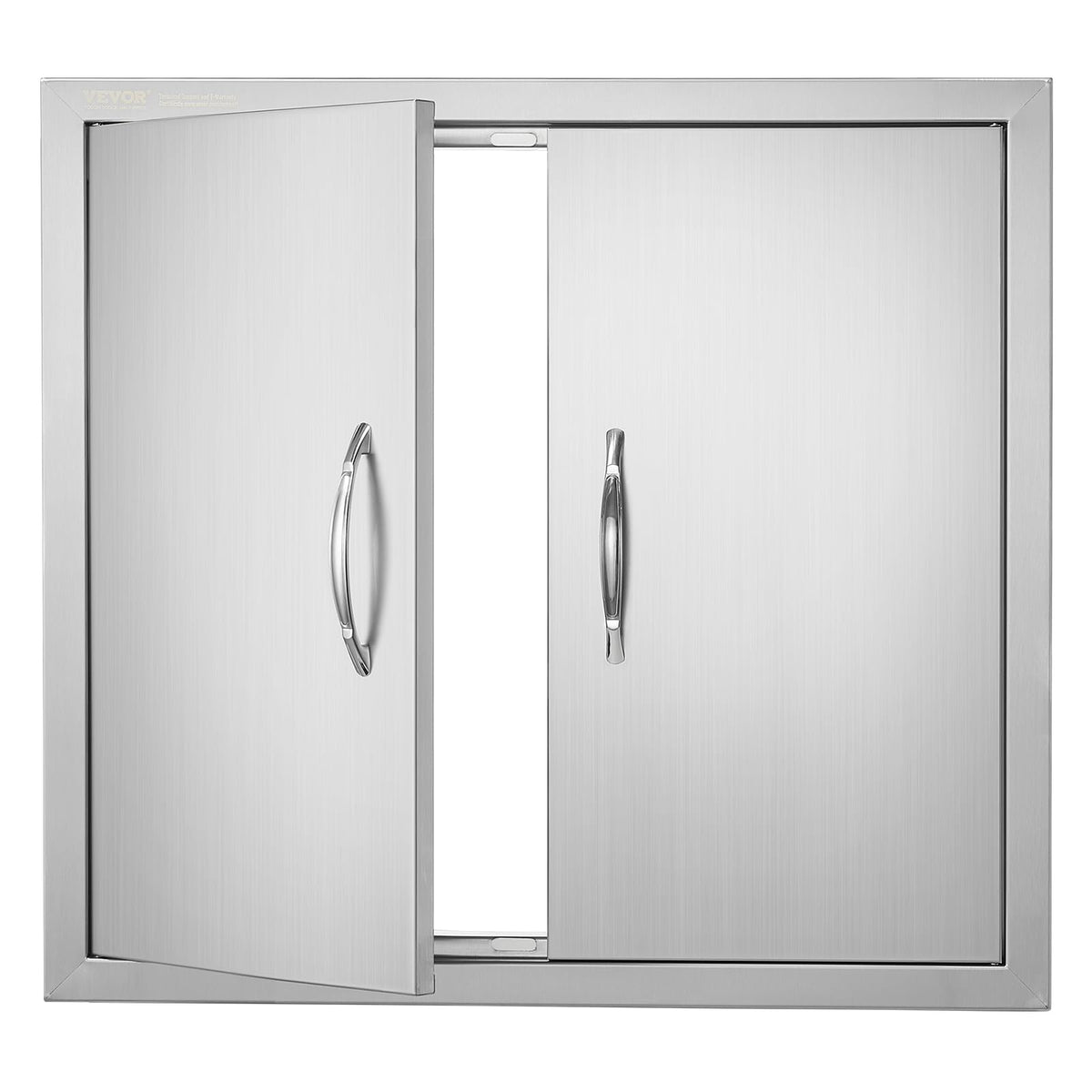 VEVOR - Puerta de acceso para barbacoa, 26 cm de ancho x 24 cm de alto, puerta de acero inoxidable, puerta vertical de pared con asas, para isla de barbacoa, estación de parrilla, gabinete exterior