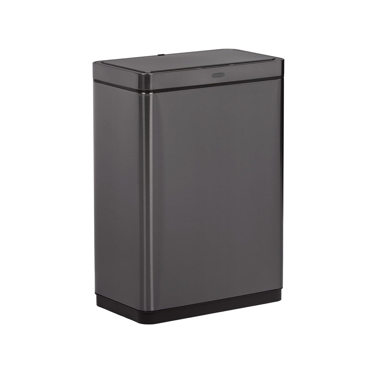 Rubbermaid Elite™ – Contenedor con Sensor de Apertura sin Contacto, Bote de Acero Inoxidable Resistente a Huellas con Cierre Silencioso, Capacidad de hasta 47 L, Gris Carbón 2145983