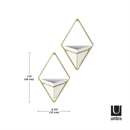 Umbra 470753-524 Trigg Hanging Planter Vase, Brass, Small, Latón