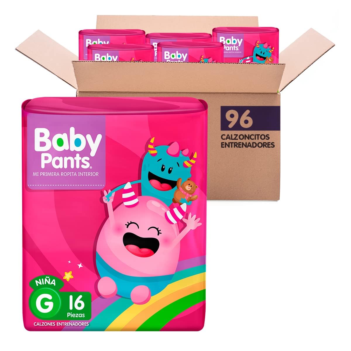 Baby Pants Calzón Entrenador Niña, Talla G; 96 pañales