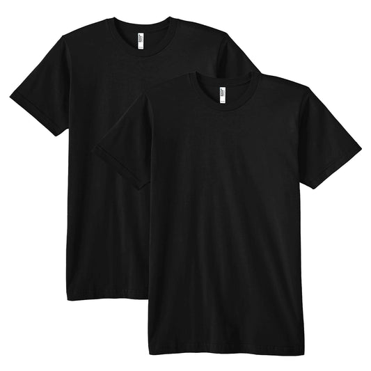 American Apparel Fine Jersey Crewneck Short Sleeve T-Shirt, 2-Pack CamisetaUnisex Adulto