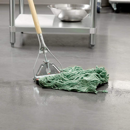 Rubbermaid Commercial Products Super Stitch - Mopa húmeda de mezcla grande de 24 onzas, diadema de 5 pulgadas, verde, para limpieza industrial/profesional de suelos duros, incluyendo madera
